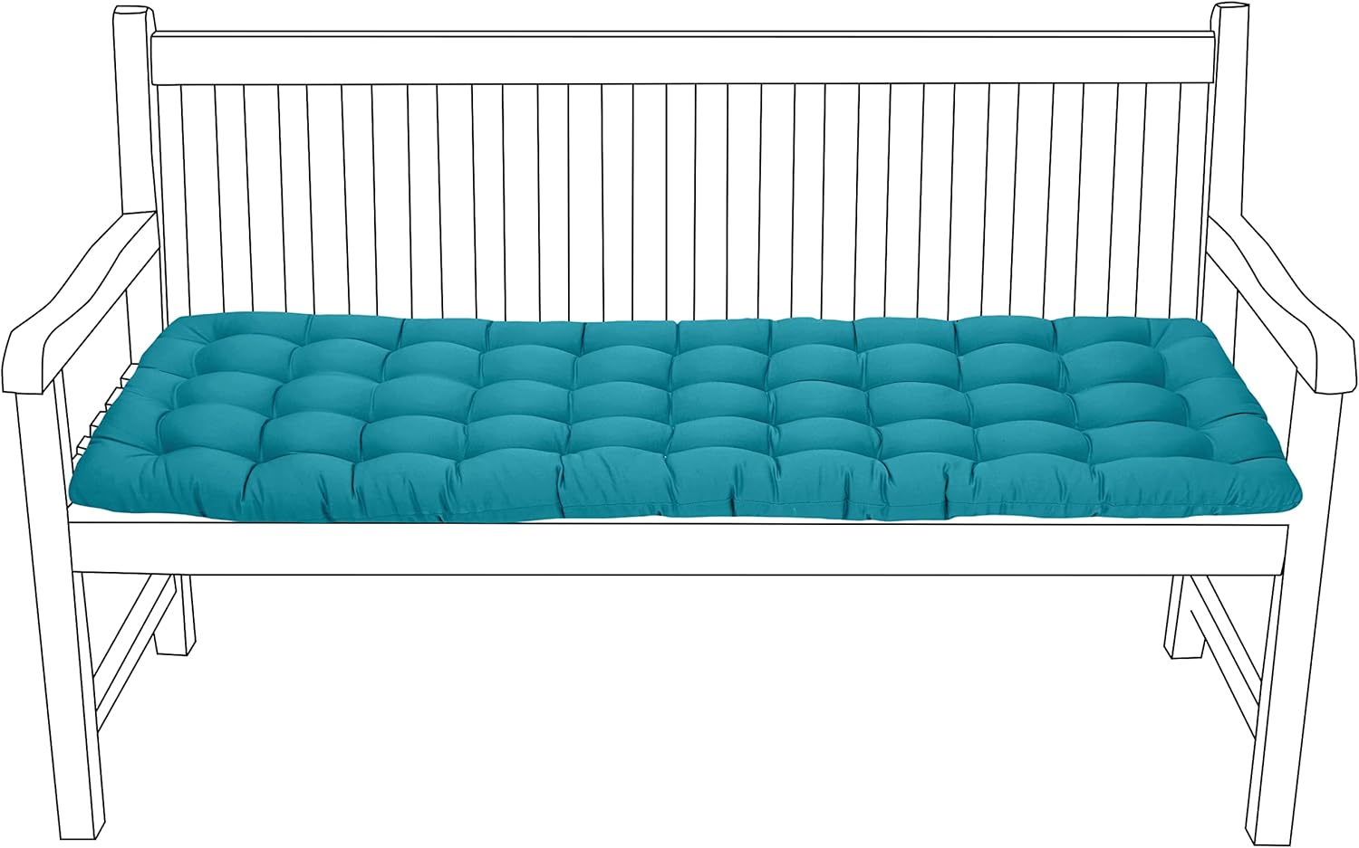 Gardenista Outdoor 2 Seater Bench Pad Garden Replacement Patio Seat