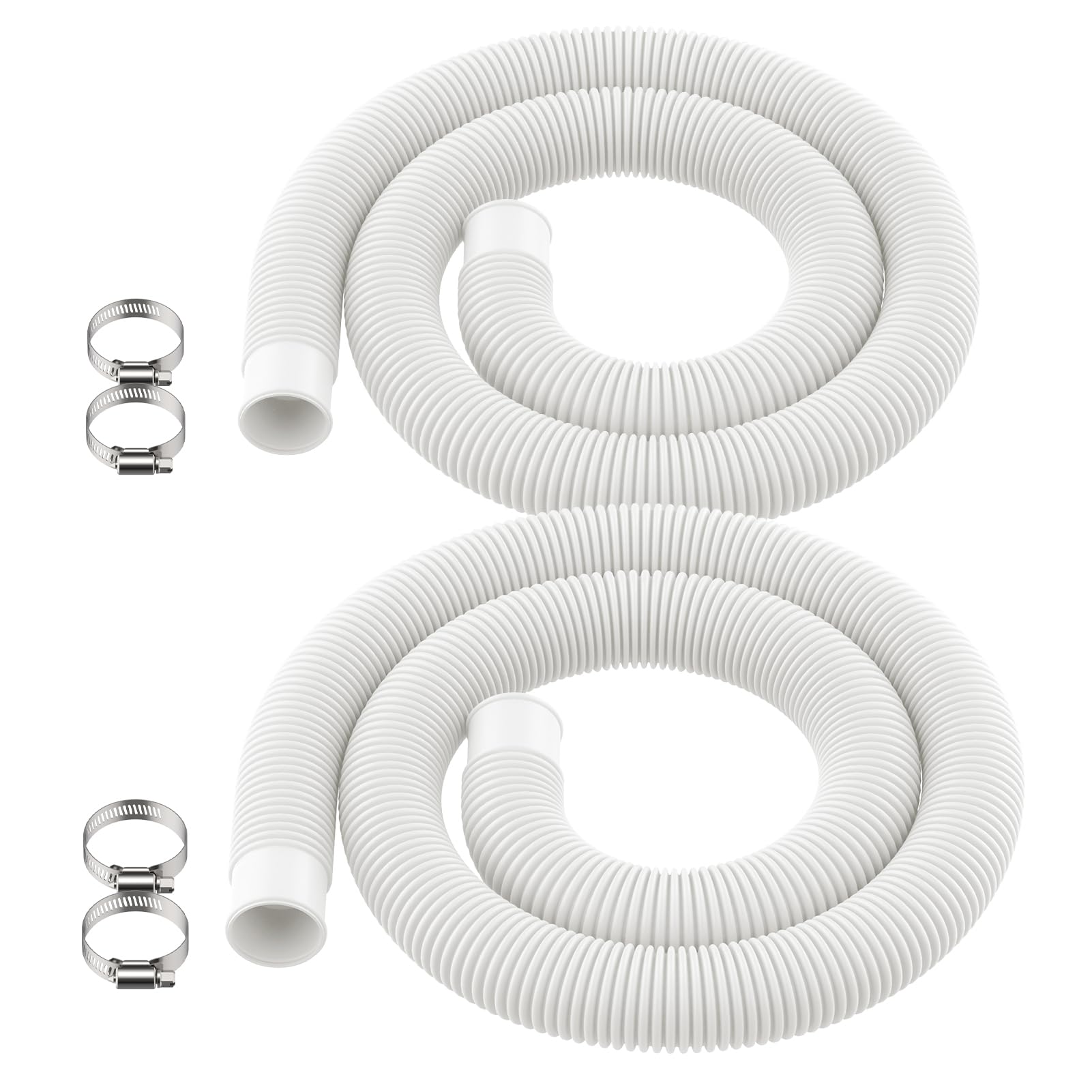 Manguera de skimmer de piscina de 1.5 pulgadas x 5 pies para piscinas sobre | Manguera de transferencia de bomba de piscina de 1 a 0.5 pulgadas de diámetro, 59 pulgadas de largo para bomba de filtro