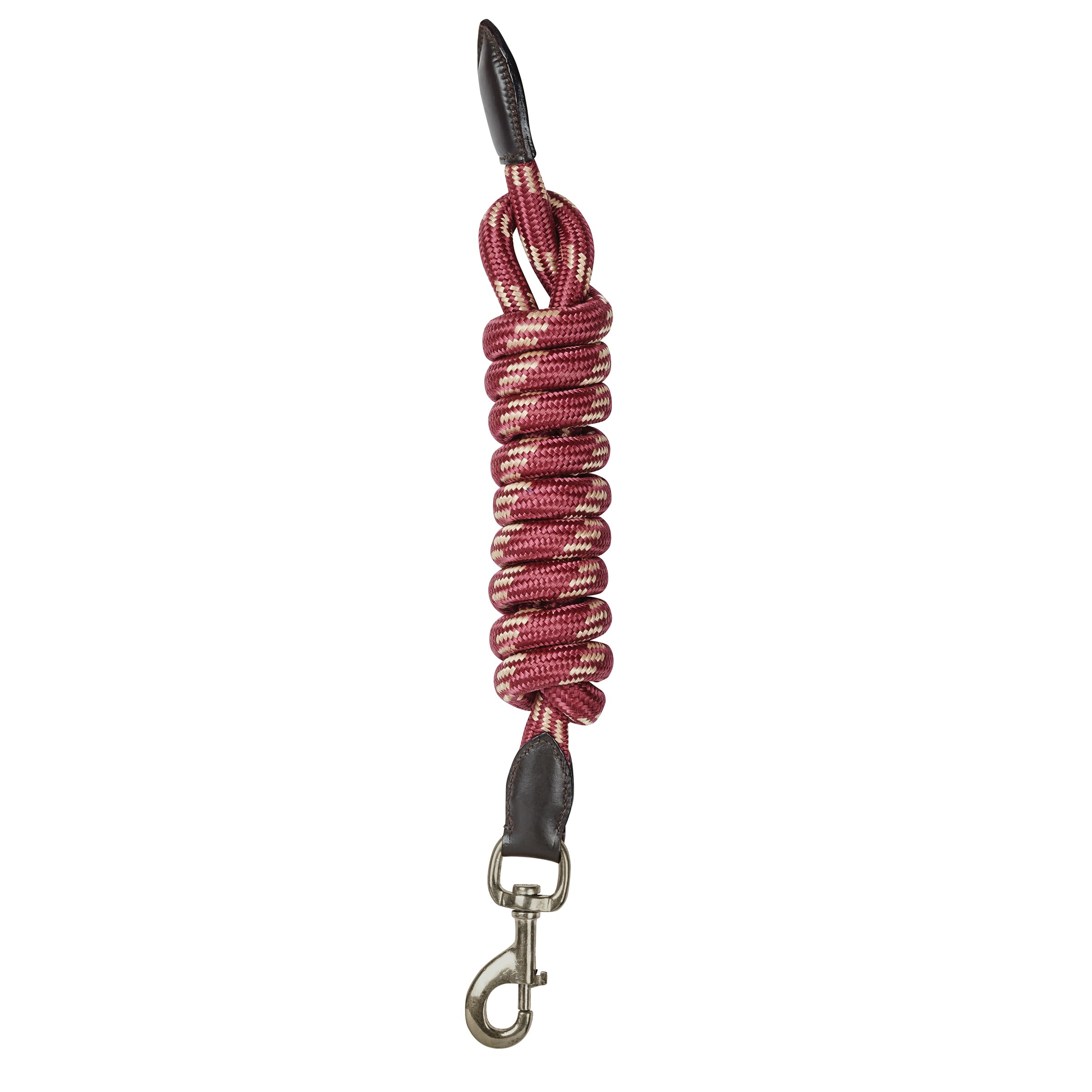 Kincade Leather Rope Lead, Burgundy/Brown, 2m — image 1