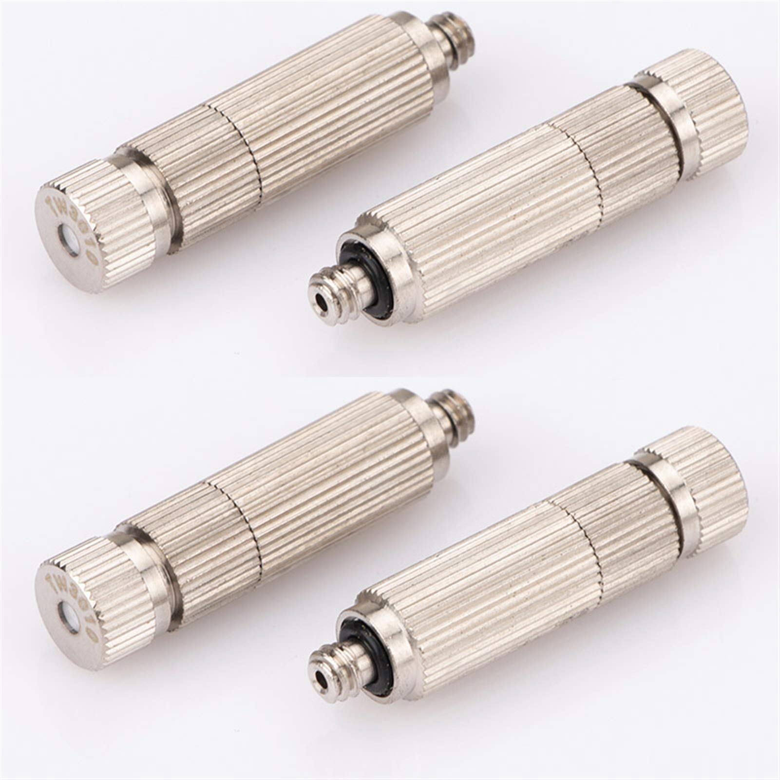 SOHNVWTGD 80pcs Misting Nozzle Kit for Cooling System Brass Mister Nozzles High Pressure 3/16" Threaded, Garden Water Mister, Fog Nozzles, Antidrip Fogging Spray Head (Size : 0.1mm)