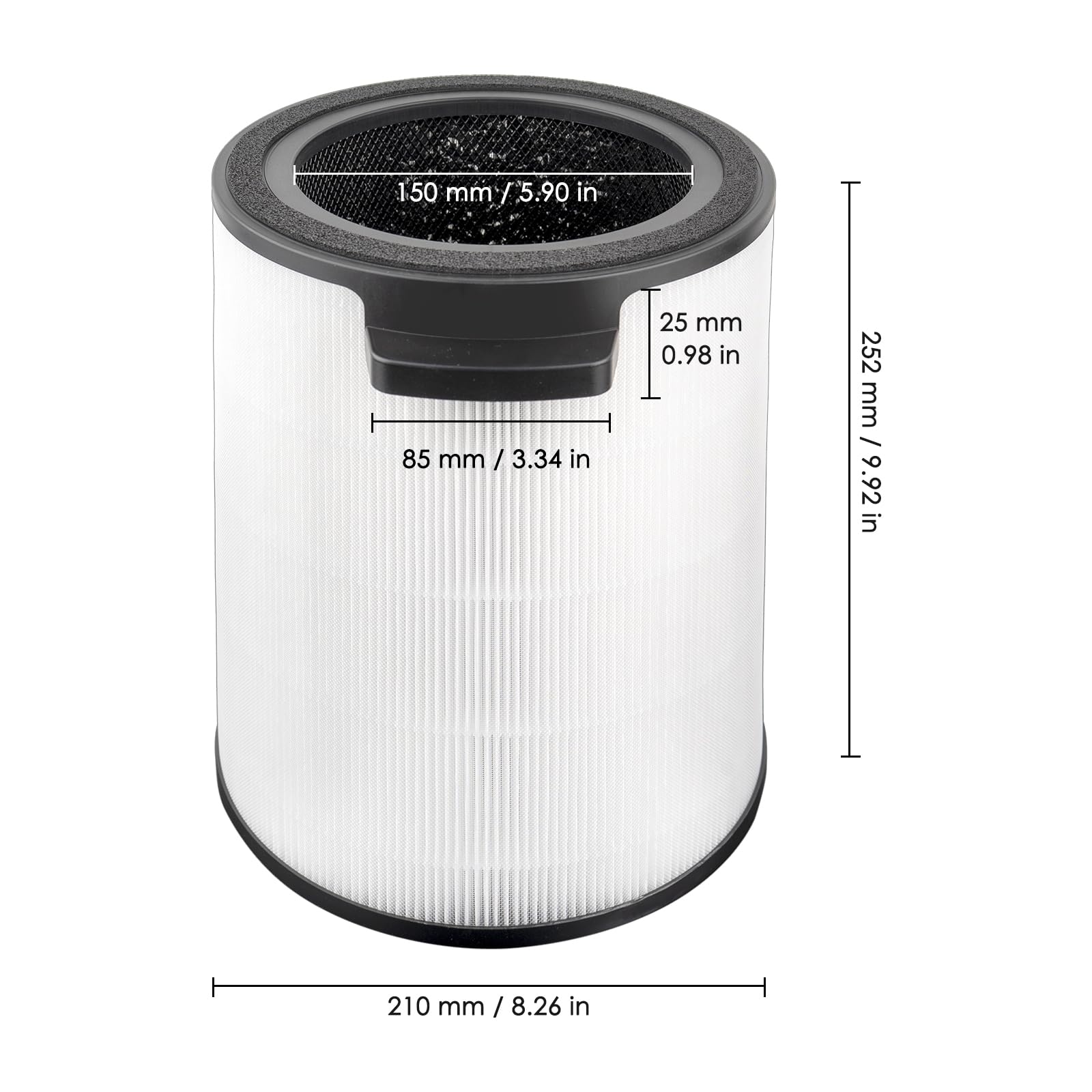 FYM860 filtr zamienny do oczyszczacza powietrza Philips AMF870 i AMF765, H13 True HEPA, filtr z węglem aktywnym, filtr 3 w 1 (FYM860/30)