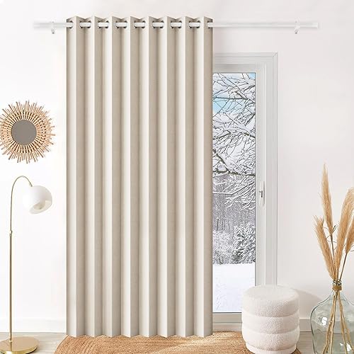 Miniatura 51 de Persianas verticales de tela, persianas de puerta 100% opacas, persiana vertical para puertas correderas, 1 panel, 100 pulgadas de ancho x 84 Blanco