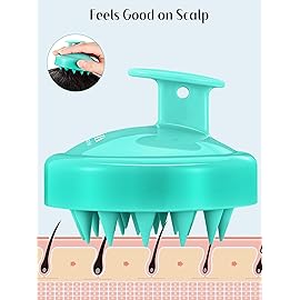 HEETA Scalp Massager Hair Growth 2-Pack, Soft Silicone Scalp Scrubber Shampoo Brush for Exfoliation Dandruff Removal Head Massage Stress Relax, Wet & Dry Use for Women Men Thick Thin Curly Hair Care