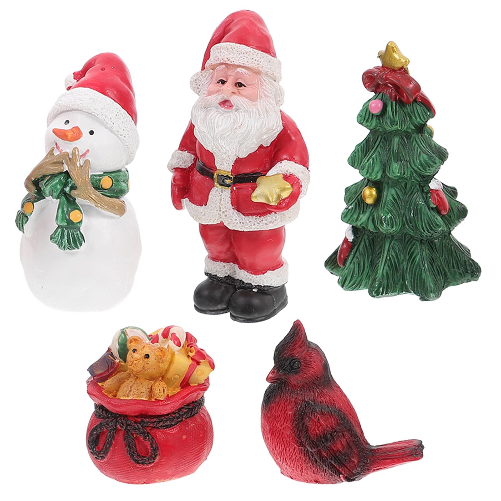 Toyvian 3 Sets Weihnachtsmodell Weihnachtsmann als Harzfigur für