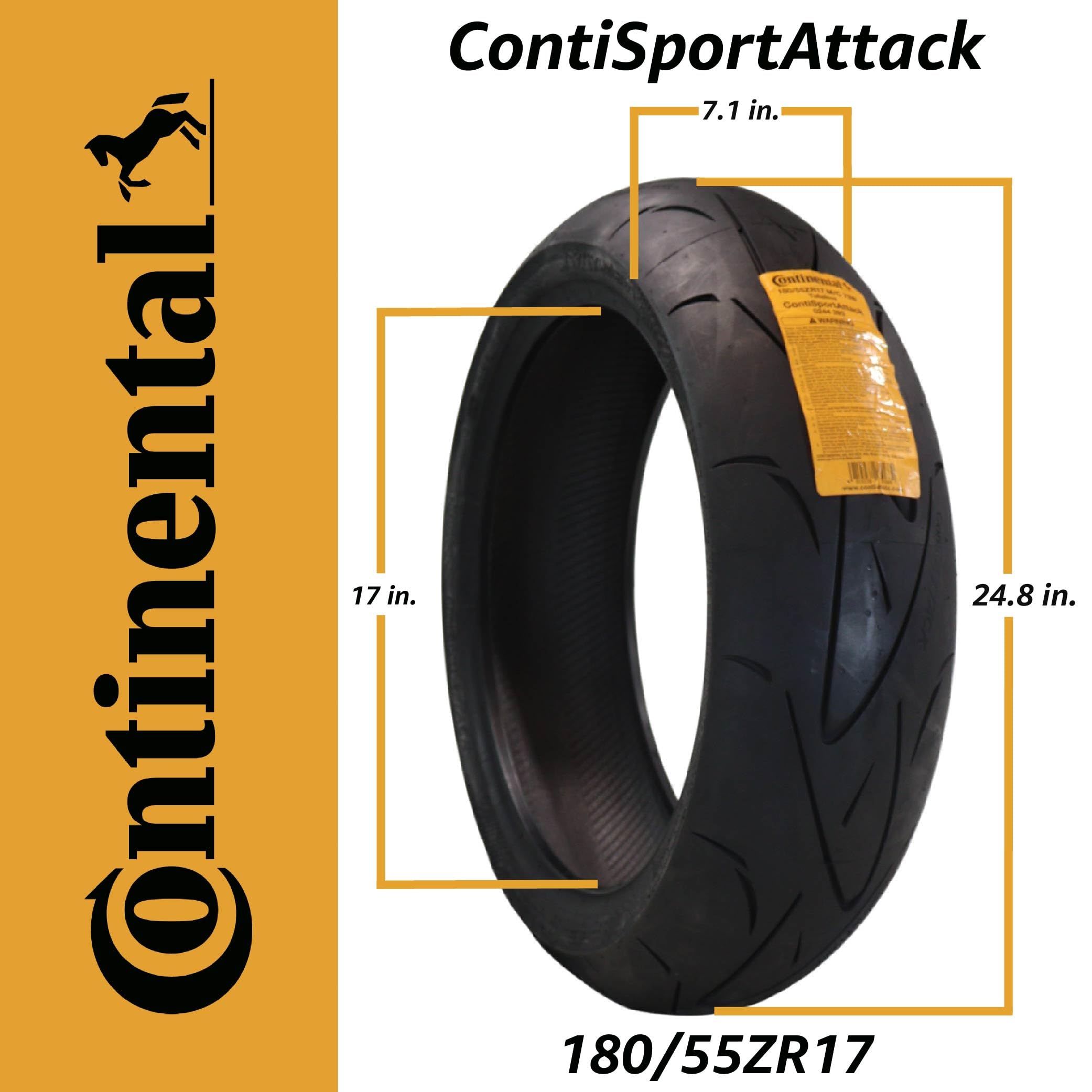 Continental 180/55 Zr17 73W Contisportattack Tl - Neumático