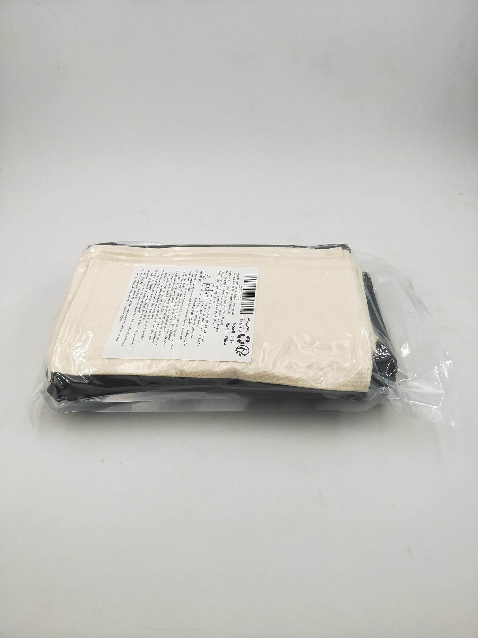Astuccio Tela,Astuccio in Tela Bianco,Pochette Tela,20 Pezzi Astuccio per Matite Fai Da Te per Scuola,Trucco e Bricolage, Astuccio Bianco 21x13cm