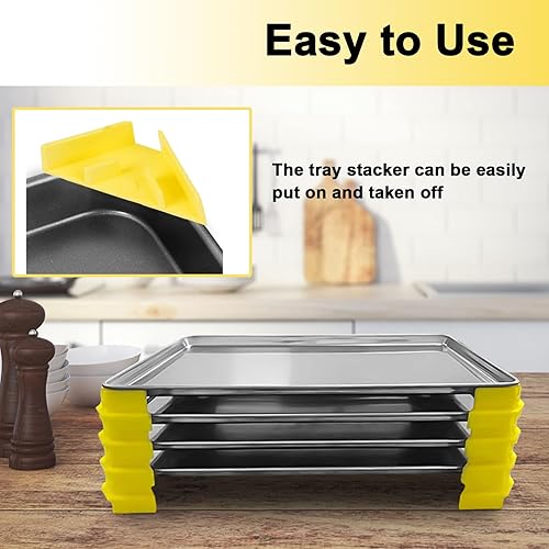 Miniatura 3 de 12 bandejas apiladoras de bandejas para secadora de congelación adecuada de cosecha, accesorios de secadora compatibles con bandejas de cosecha