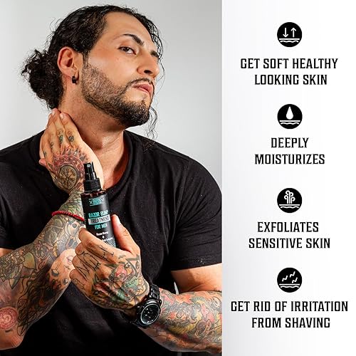 Miniatura 4 de Viking Revolution Tratamiento de protuberancias de afeitar para hombres, depilación encarnada, suero para después del afeitado para hombres, suero