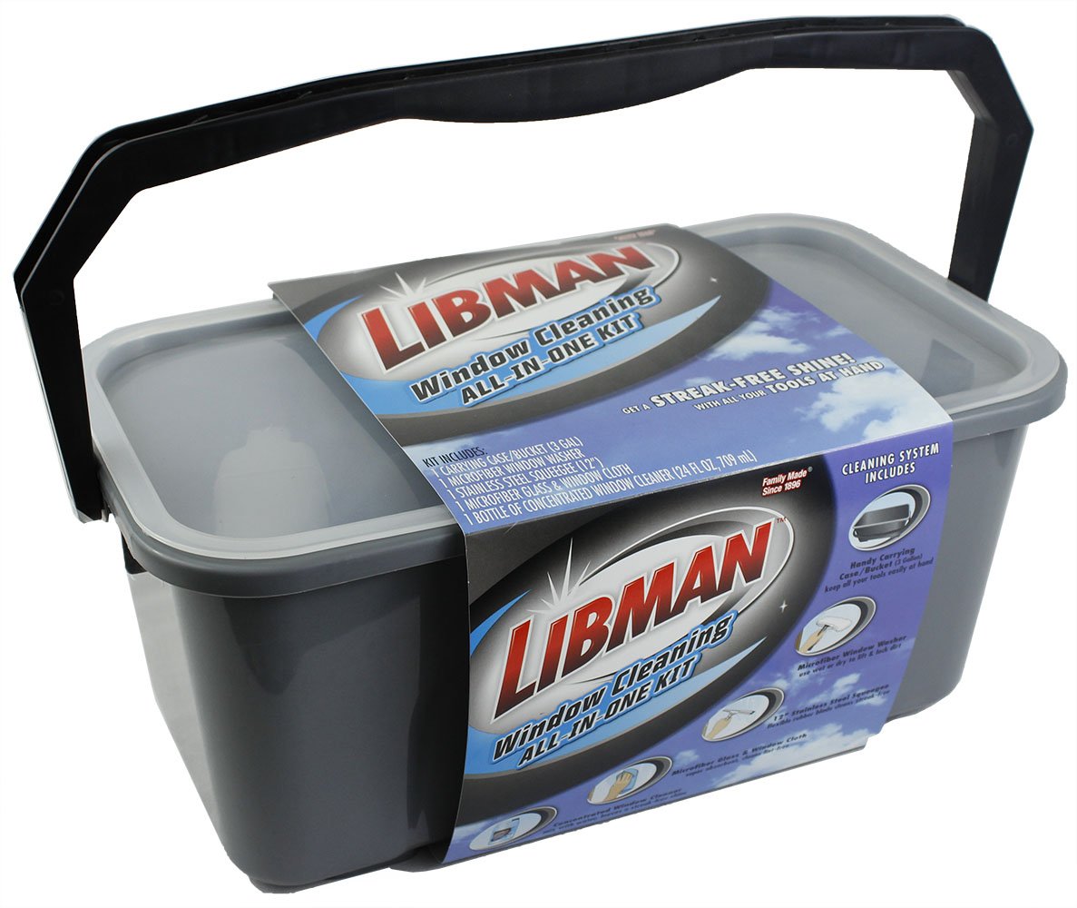 Window Cleaning Kit (Pack of 2) by LIBMAN COMMERCIAL – Poly, Gray, Pack of 2, Model 1065