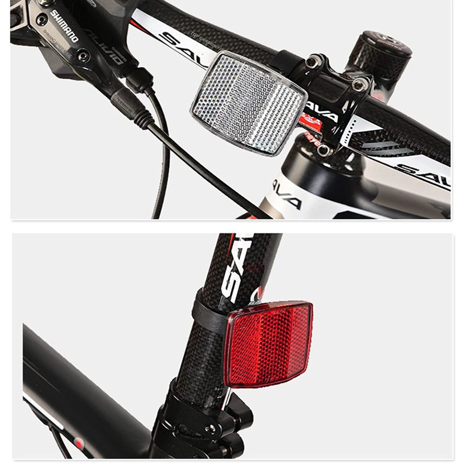 Fahrrad-Warnreflektor Set – 2 Stück, 113x28 Mm, Kunststoff, Für Rennrad & Mountainbike Nachtfahrten