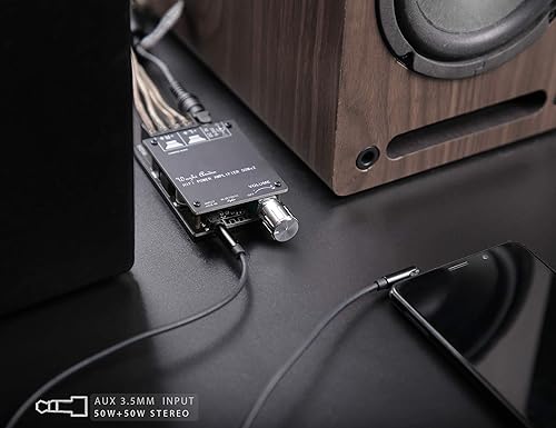 Miniatura 5 de Tablero amplificador Bluetooth con chip TPA3116D2, 50W+50W salida de potencia máxima clase D módulo AMP para altavoz inalámbrico DIY (ZK-502C)