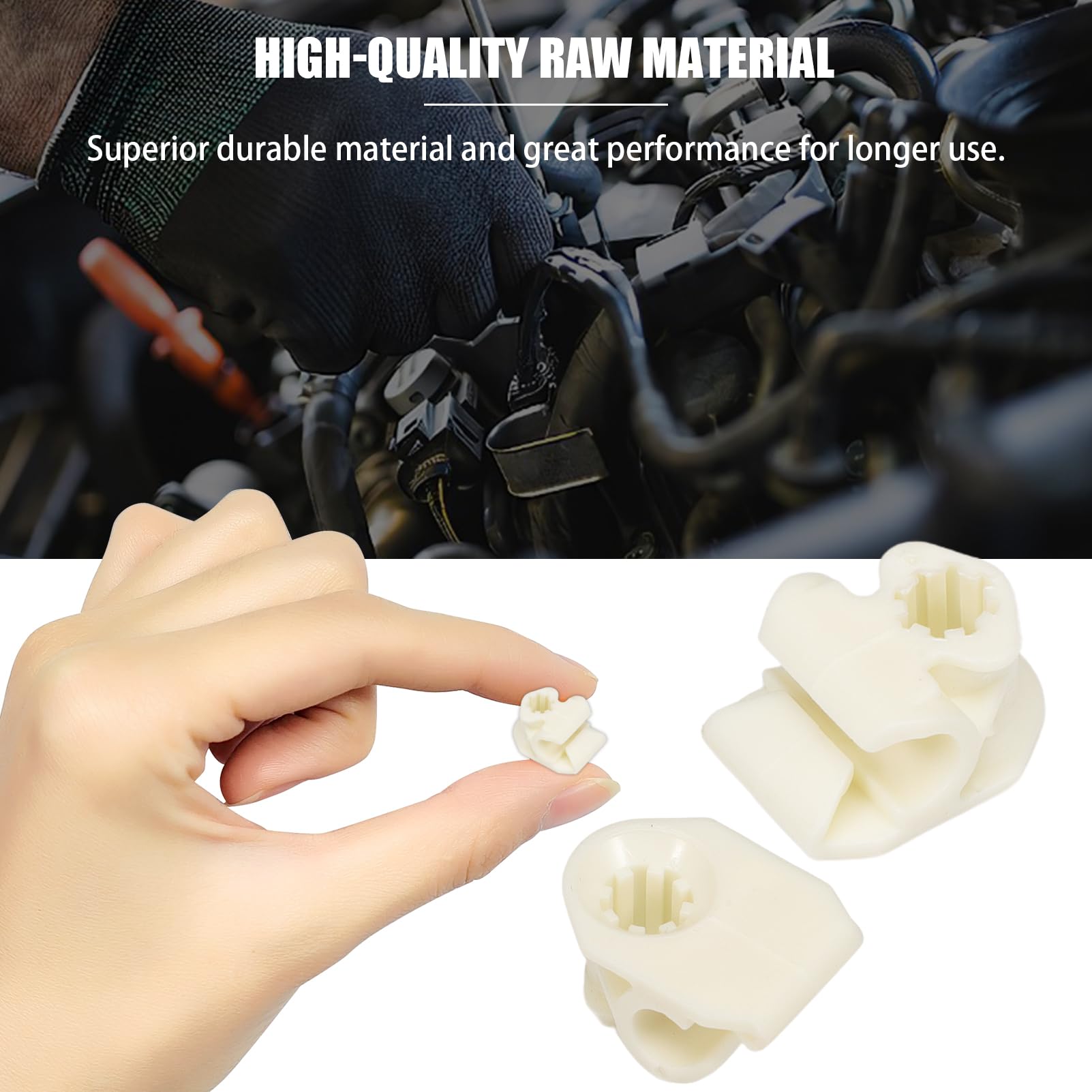 6 Clips De Tuyau De Frein Pour VW MK4 Golf/Bora - Plastique Blanc - Compatible R32, GTI, TDI - 19.3x14mm