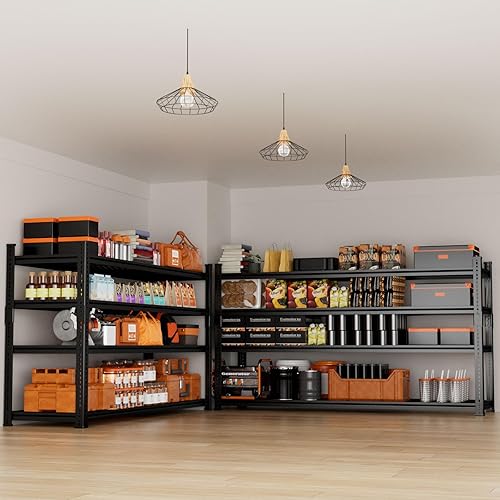 Miniatura 6 de Estantes de almacenamiento resistentes, 60 pulgadas de largo x 24 pulgadas de ancho x 60 pulgadas de alto, carga 2640 libras, estante industrial de