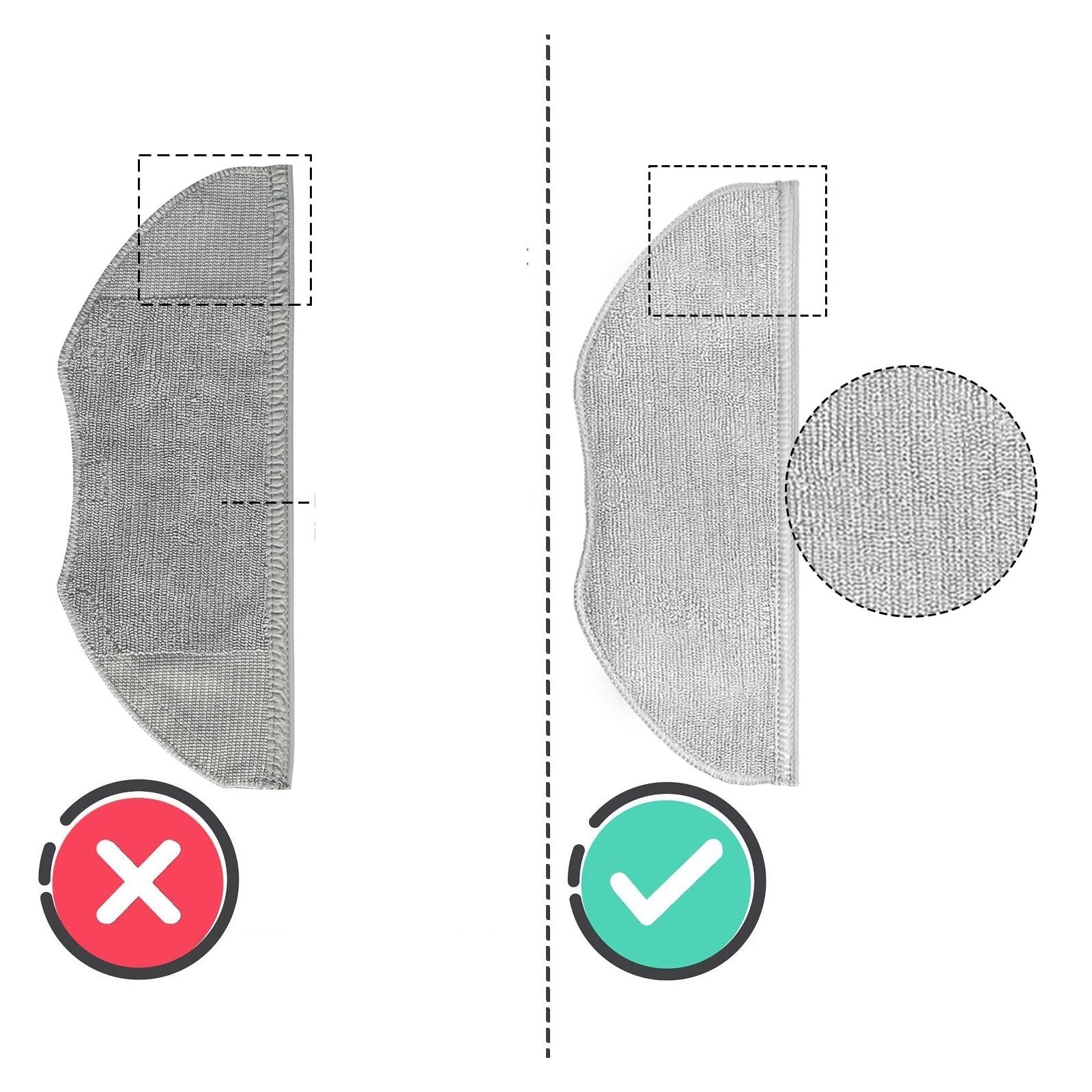 Compatible con Xiaomi Viomi V3 Max Robot aspirador cepillo lateral principal filtro Hepa fregona trapo repuestos accesorios V-RVCLM27B(Set 2)