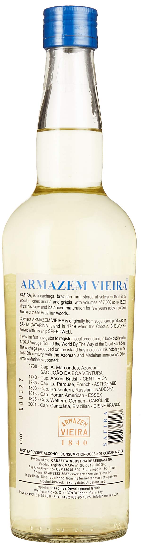 Armazem Vieira Safira Cachaça (1 x 0.7 l)