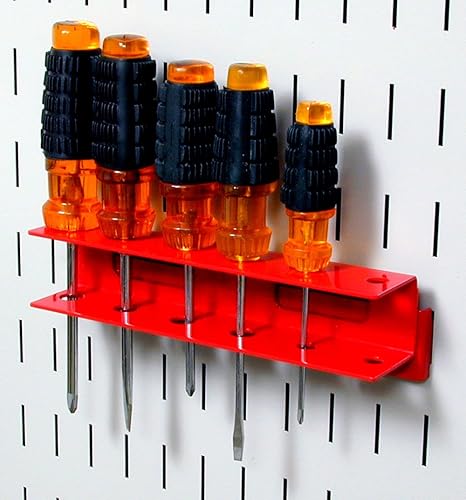 Miniatura 6 de Wall Control Soporte de destornillador para tablero de clavijas, accesorio de tablero de clavijas de metal ranurado y tablero de herramientas