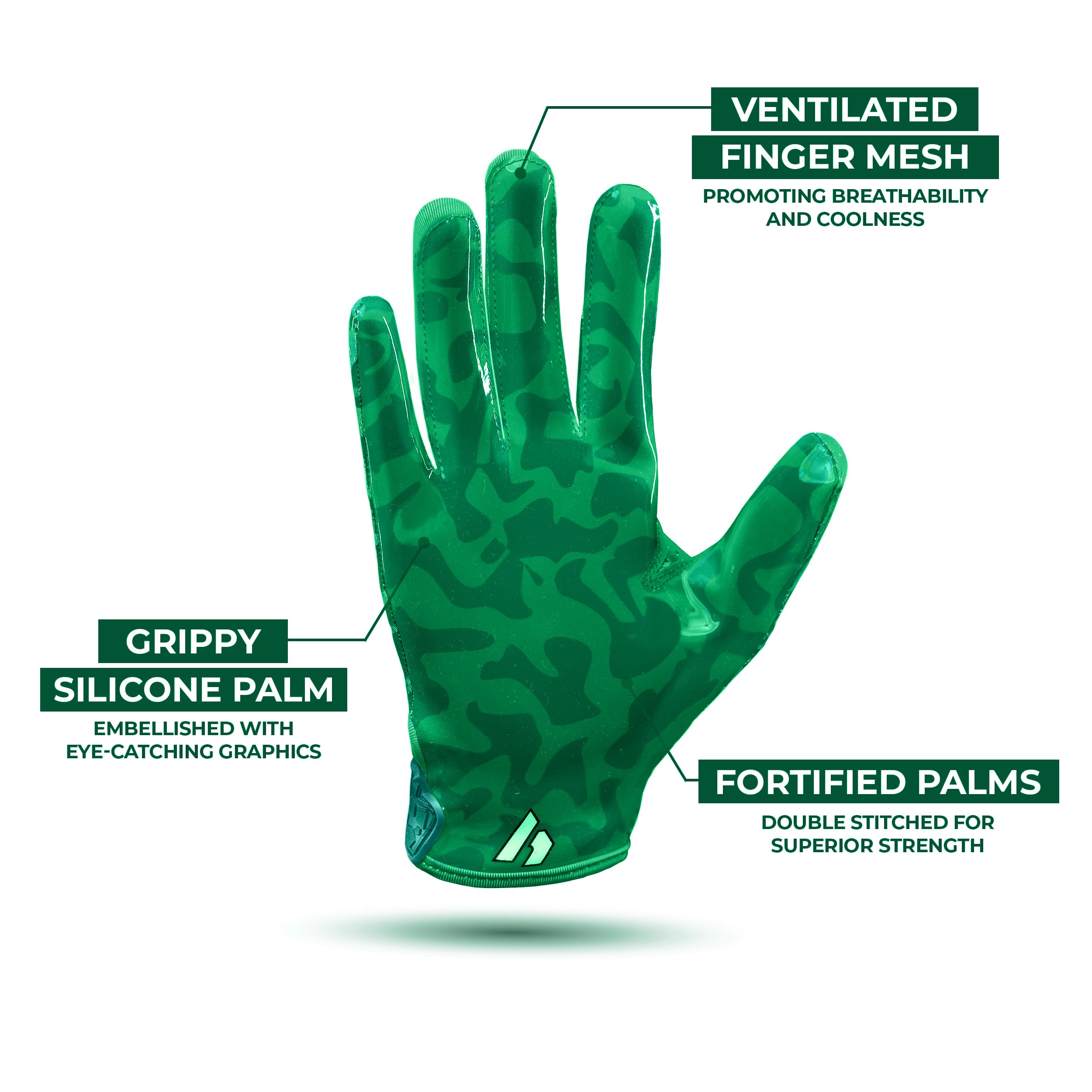 RPG1 Elite Gants de football pour homme – Gants de receveur larges – Adhérence supplémentaire – Tailles adultes et jeunes