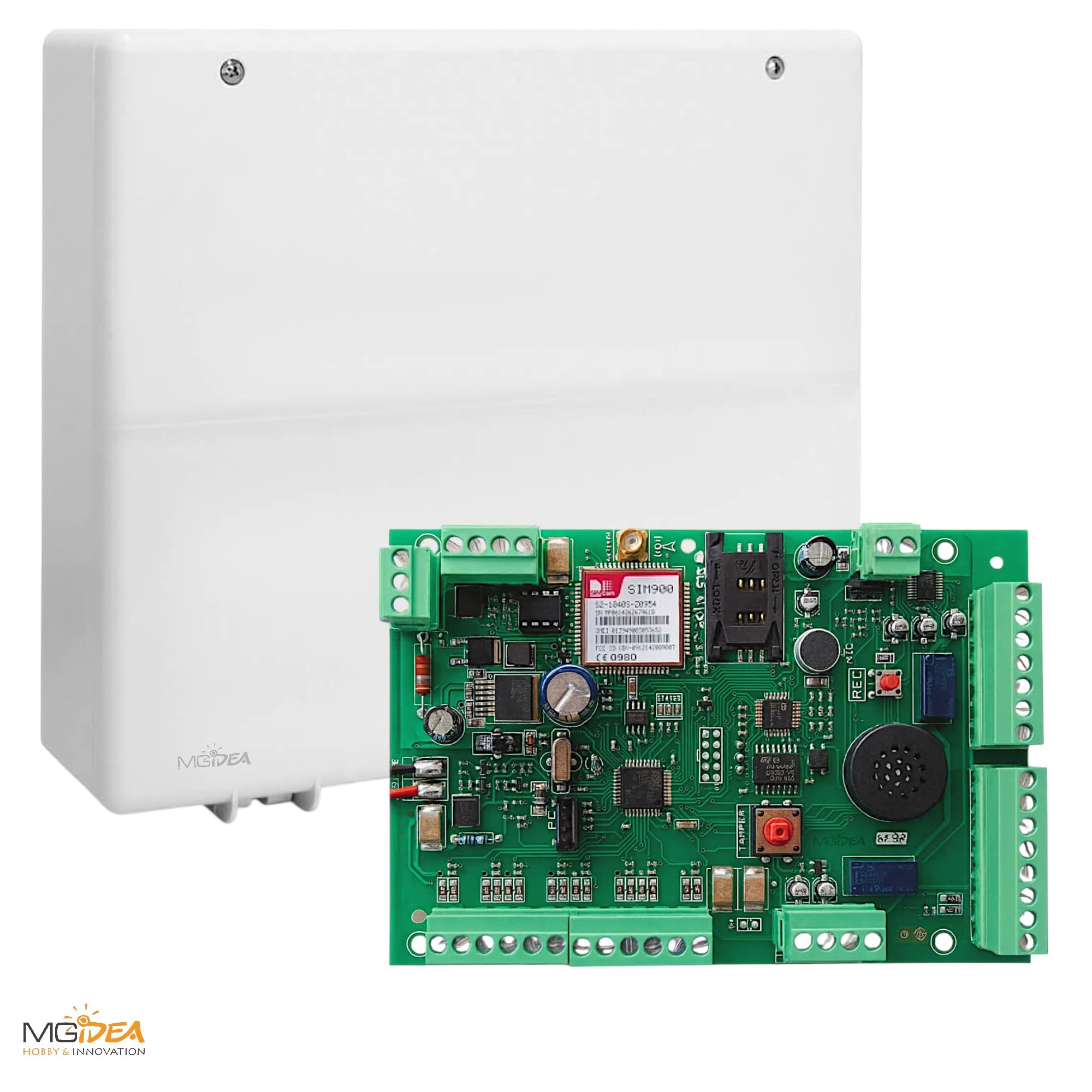 Kit Allarme Professionale, Sistema Antintrusione CX64 con Centrale Espandibile 8/24 Zone, Tastiera K-Blue, Sensori Doppia Tecnologia, Sirena Esterna, Gestione GSM 4G App (SENZA BATTERIE)