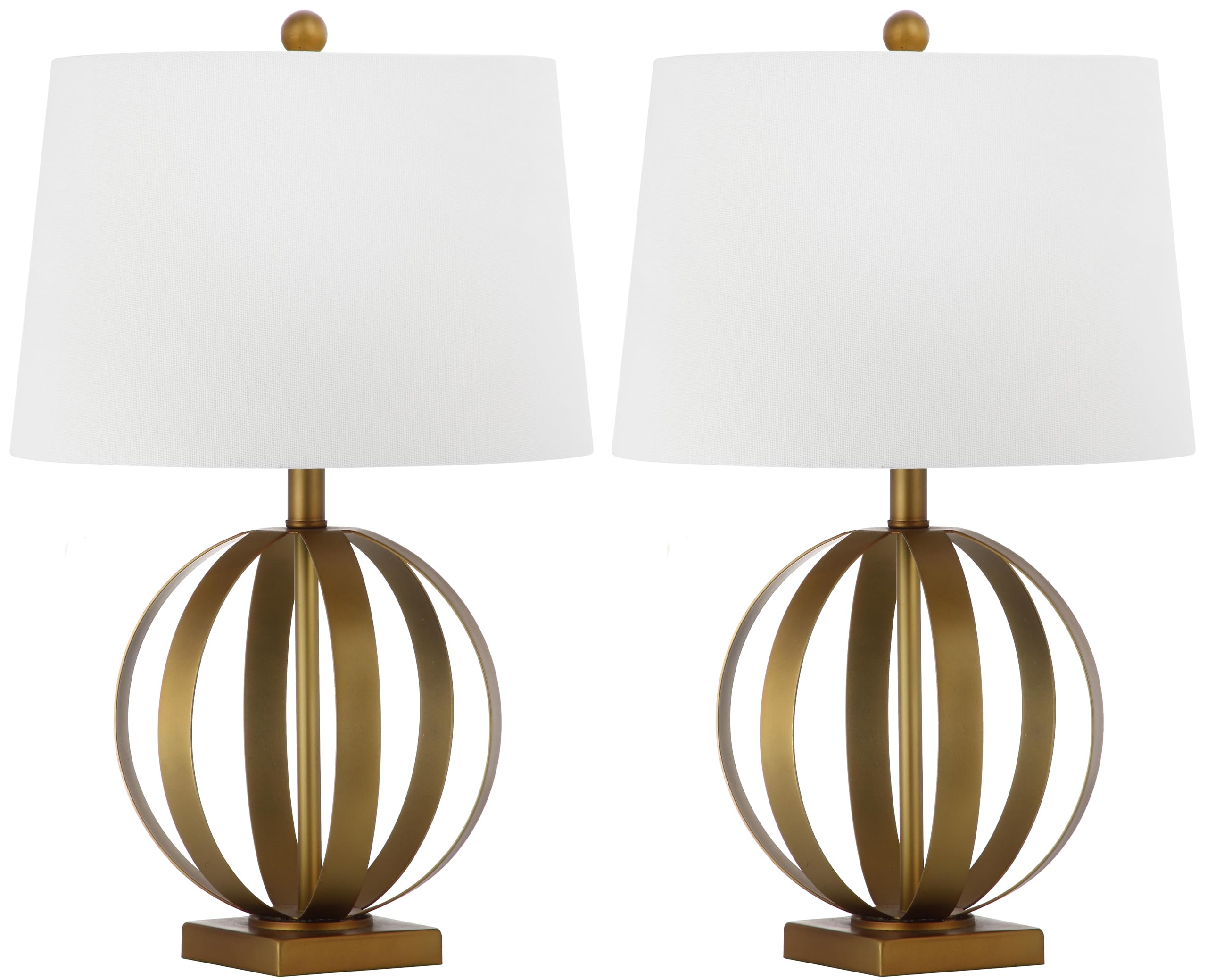 SAFAVIEH Lighting Collection Euginia Modern Farmhouse Rustic Sphere Gold 25-inch Bedroom Living Room Home Office Desk Nightstand Table