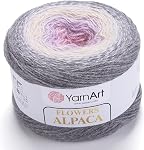Yarn Art Fleurs Alpaga 20% Alpaga 80% Poids acrylique 8.82oz Longueur 1028 Yards Multicolore Rainbow Crochet hiver Yarn Poids 2 Le sport (403)