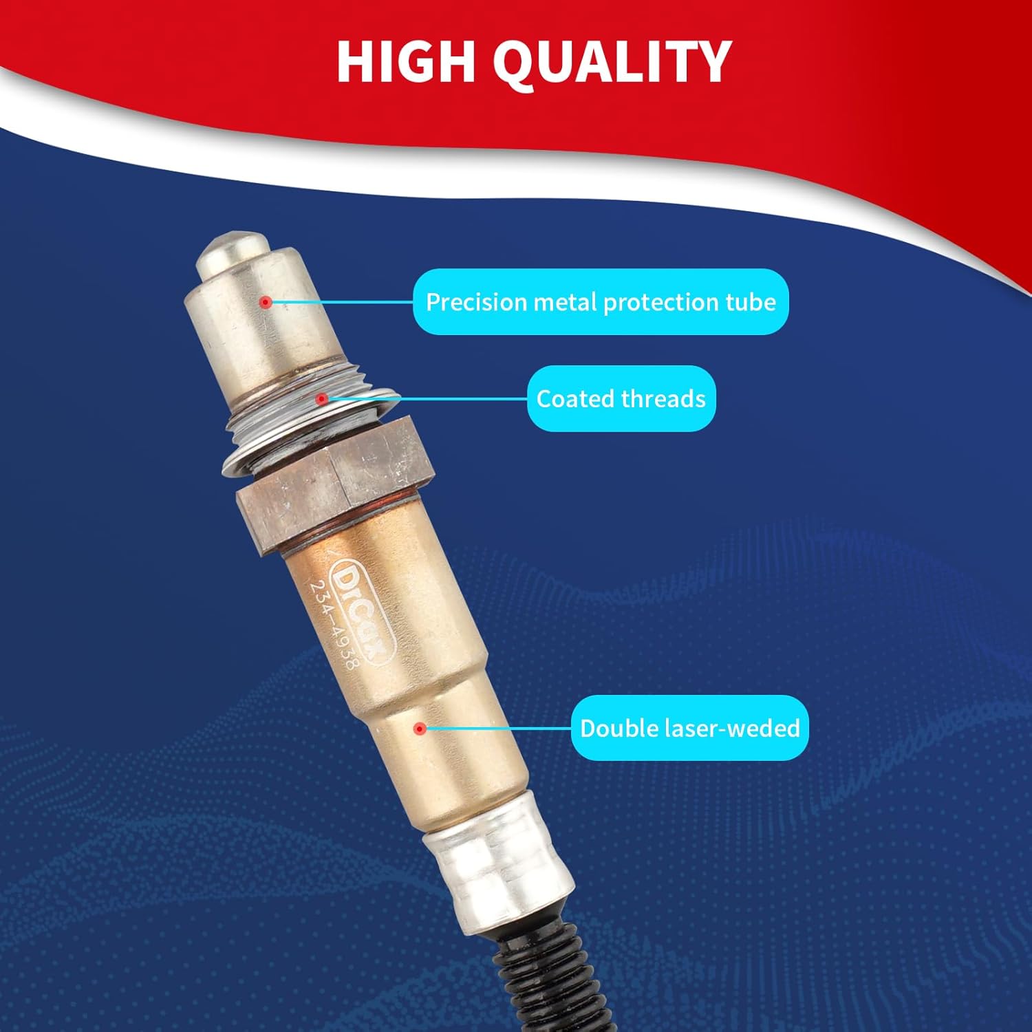 234-4938 Oxygen O2 Sensor Upstream Heated Air Fuel Ratio Compatible with Hyundai Elantra 2010-2012 Tiburon 2007-2008 Kia Soul 2010-2011 L4 2.0L Replace 3921023800 25683