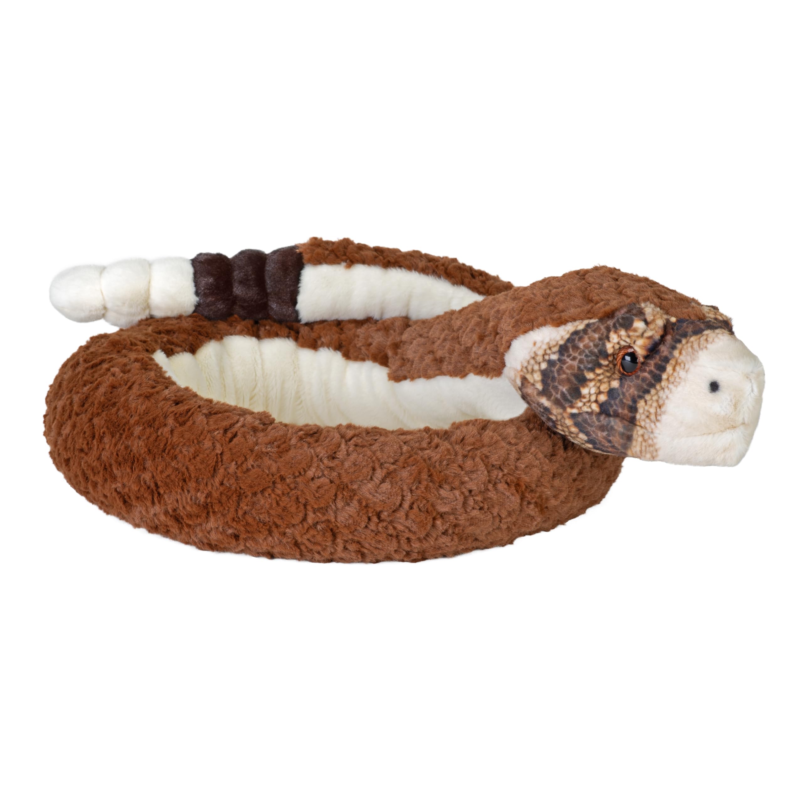 Wild Republic Snake Luxury Rattlesnake, Stuffed Animal, 54 inch, Plush Toy, Fill is Spun Recycled Water Bottles