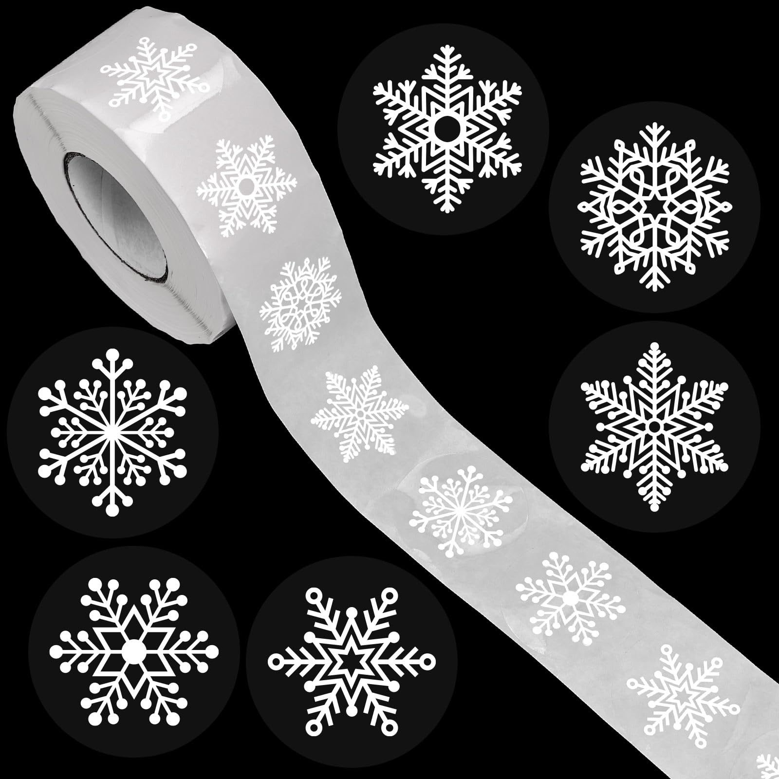 Autocollants de Noël flocon de neige transparents AnyDesign pour une finition cadeau raffinée