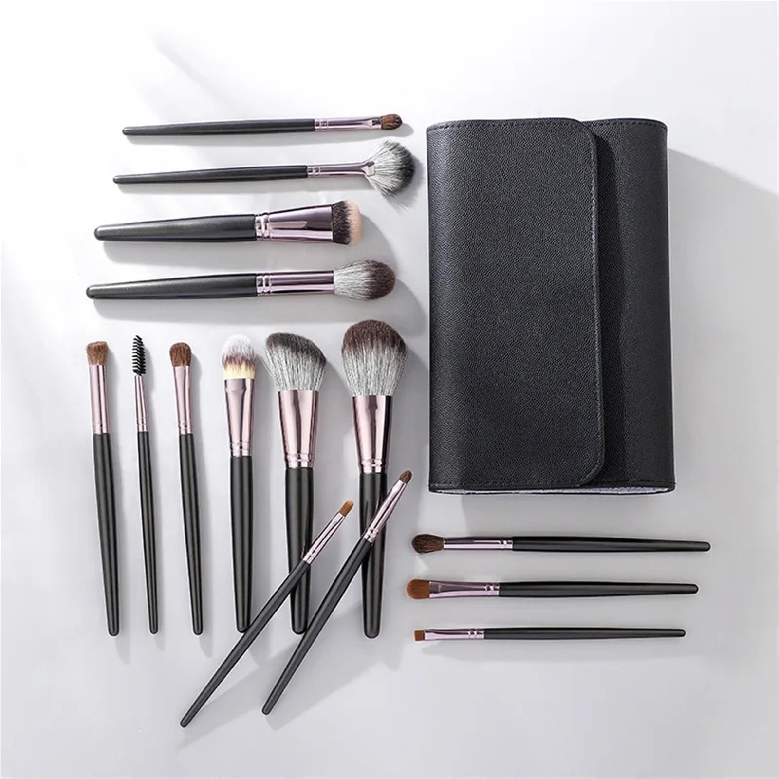 Pinselset Makeup Komplettes Set an Make-up-Werkzeugen, Make-up-Pinsel-Set mit 15 Tierhaaren, loser Puderpinsel, Rougepinsel