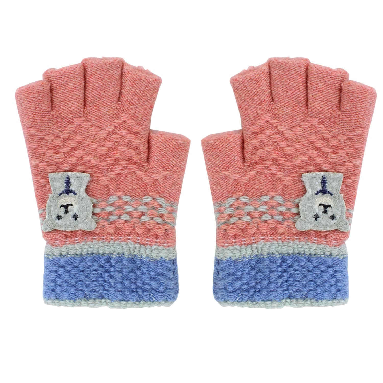 Unisex Cut Finger Striped Woolen Gloves CF-02 (Free Size) Pack of 1 Pair-image-36