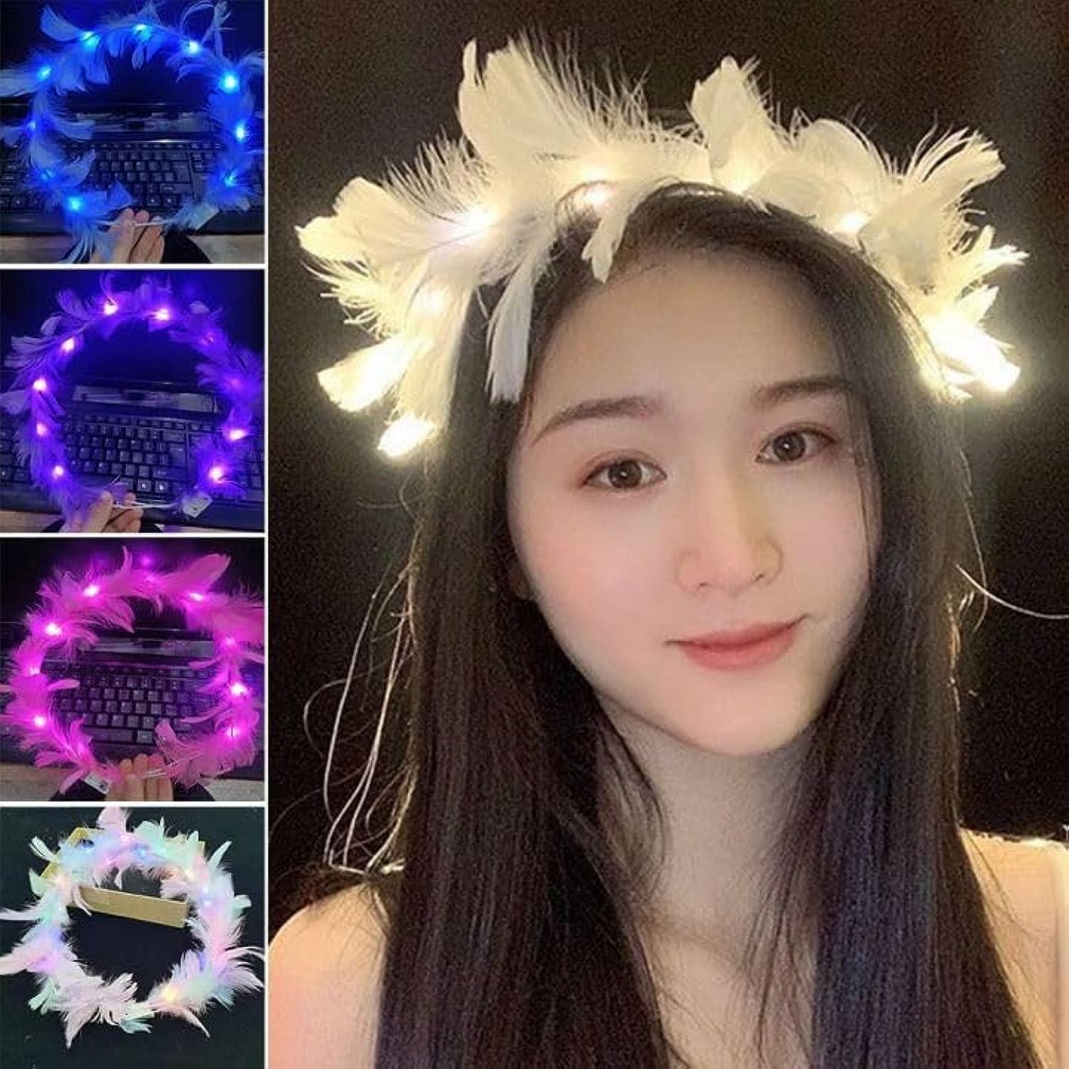 See full amazon price history chart for AK Store (Pack of 6) Feather Crown Tiara Light Up Headbands LED Feather Hairband Luminous Headdress with 3 Flashing Modes for Kids and Adults (6) AK Store (Pack of 6) Feather Crown Tiara Light Up Headbands LED Feather Hairband Luminous Headdress with 3 Flashing Modes for Kids and Adults (6) (B0CDMF1P59) Amazon Price History, Amazon Price Tracker