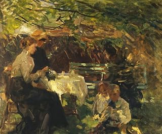 ARTSLSBS Famous Painting Posters Artwork Poster Prints Tea in the Garden by Walter Frederick Osborne Art Poster Picture for Home Decor 60x90cm