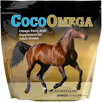 CocoOmega Granular | Horse Supplements for Skin, Hoof, Coat Health | Omega-3 Fatty Acids | 5 LB