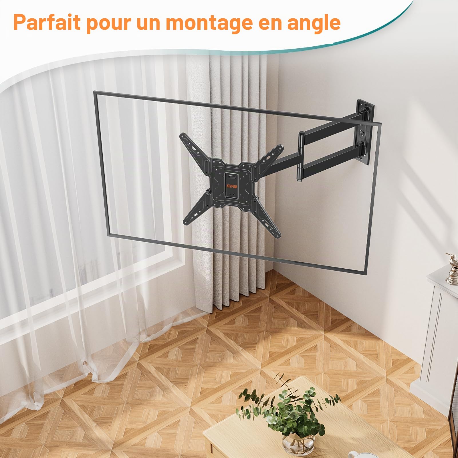ELIVED Support mural de 796 mm pour téléviseur de 66 à 165 cm