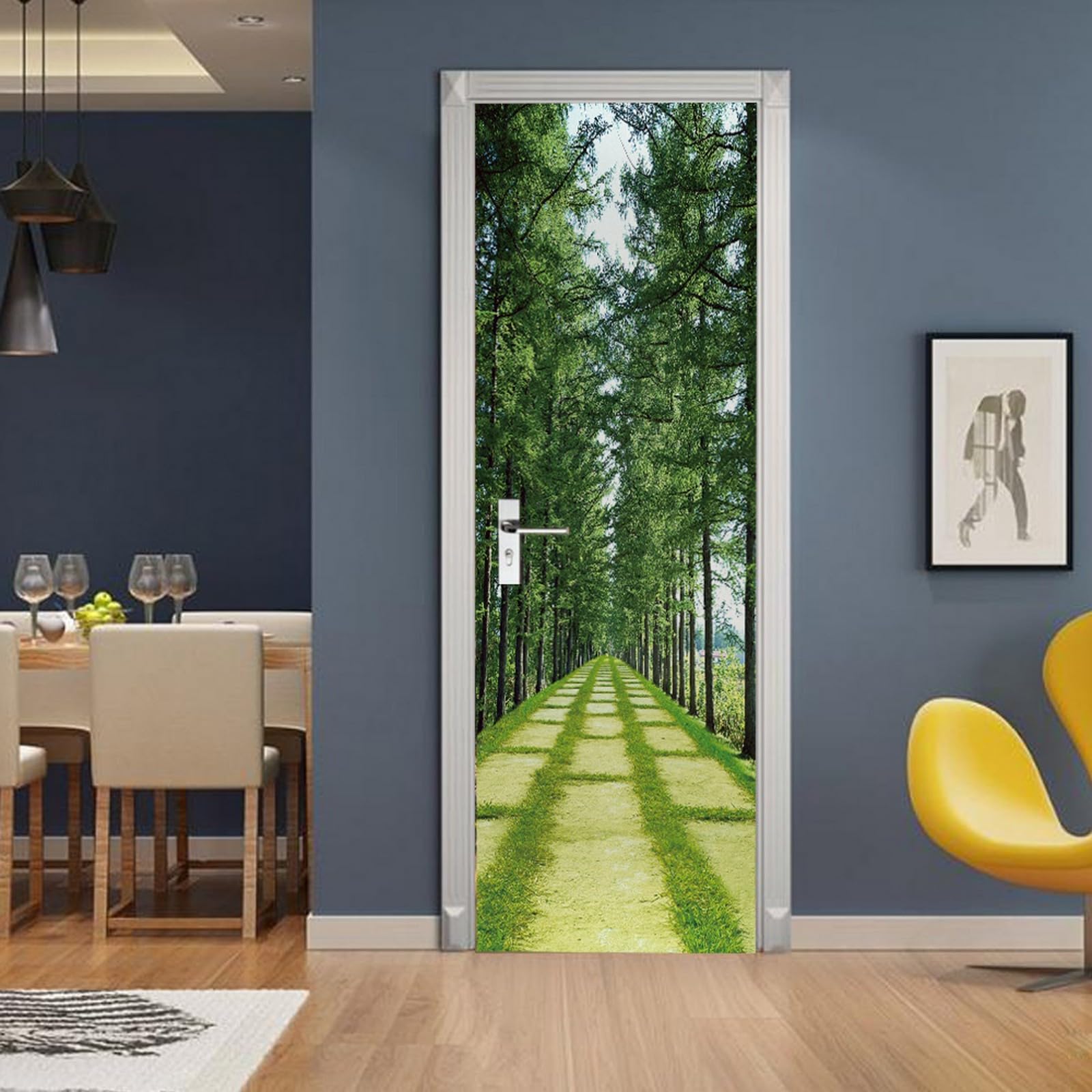 Türtapete Türposter Grüner Wald Türfolie 77x200cm PVC