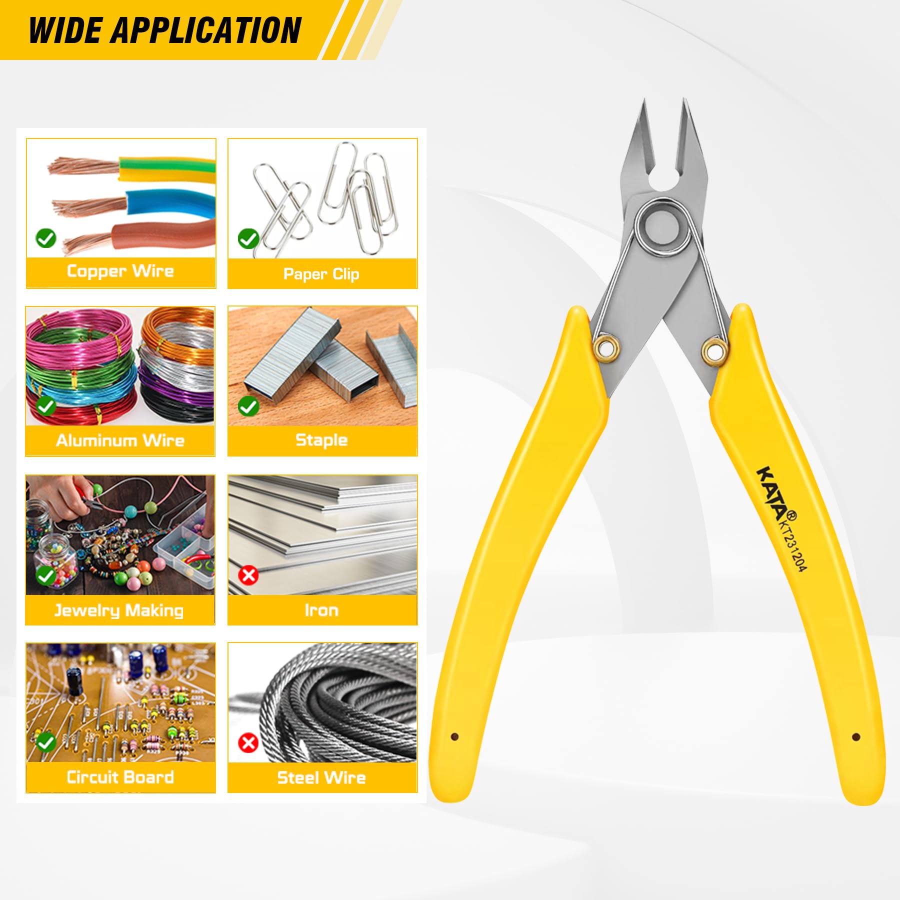KATA Micro Wire Cutters - Flush Cutters for Electronics -5
