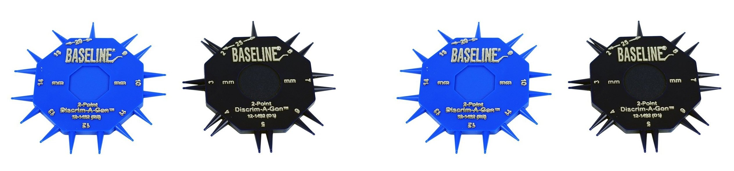 Baseline 2-Point Discrim-A-Gon 2 Disc Set for Sensory Evaluation, Physical Therapy, Rehabilitation, Recovery Professional Evaluation with Plastic Tips 3-Pack (6 Wheels) — Amazon image 3
