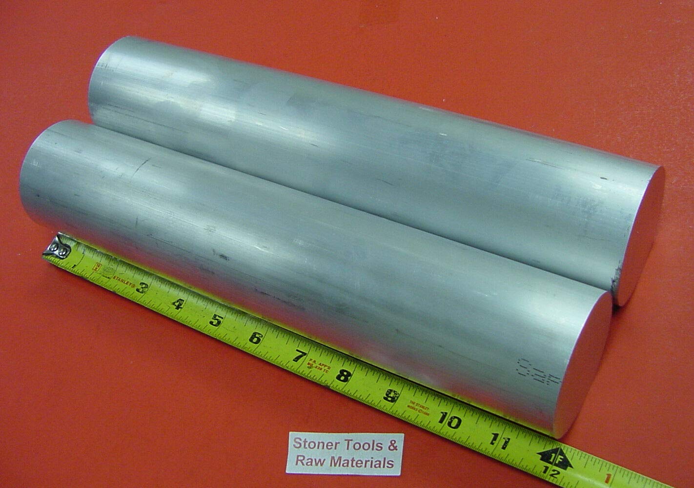 2 Pieces 2-1/2" Aluminum Round 6061 Rod 12" Long T6511 Solid 2.5 Lathe Bar Stock
