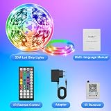 Ruban LED, 20M Flexible RGB Bande LED Decoration Chambre, Bluetooth App Contrôle Synchroniser avec Rythme de Musique, Led Chambre pour Gaming Room, Plafond, Mariage, Fête, Cuisine, TV, Bureau - 7