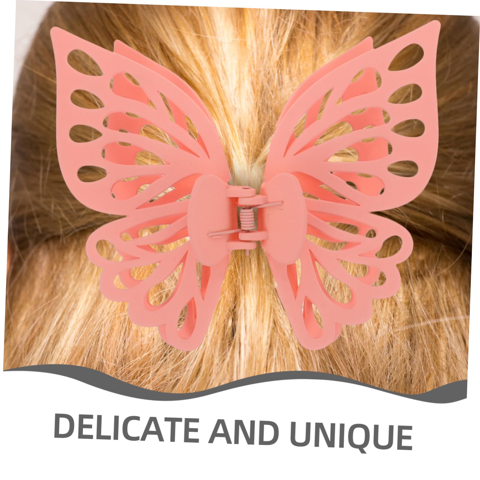 PLAFOPE 8 Stück Große Matte Haarspangen mit Schmetterlingsmotiv aus Ps und Abs für Dickes und Feines Haar für Hochzeit und Geburtstag Zufällige Farbe