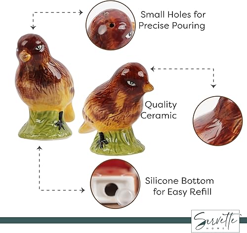 Vista 50 de Coctelera de cerámica para pájaros y salero, decoración de cocina, jaula para pájaros Ave jaula