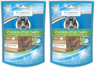 Bogadent Plaque-Stop Chips Katze, 2x50 g