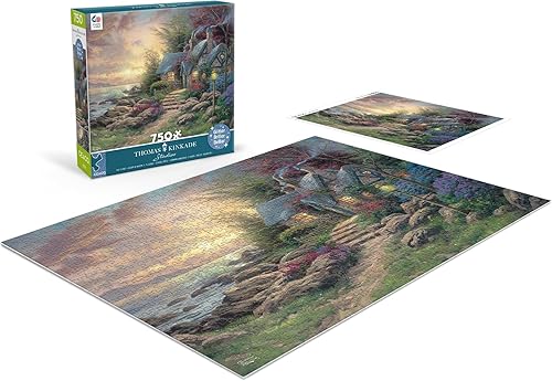 Miniatura 4 de Ceaco - Thomas Kinkade - Seaside Hideaway - Glitter - Rompecabezas de 750 piezas