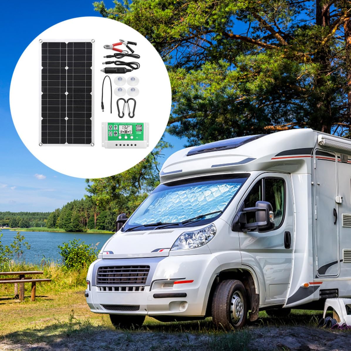 Pannello Solare Portatile da 25w 18v con Protezione Circuito Aperto e Struttura Leggera in Silicio Monocristallino per Campeggio e Viaggi