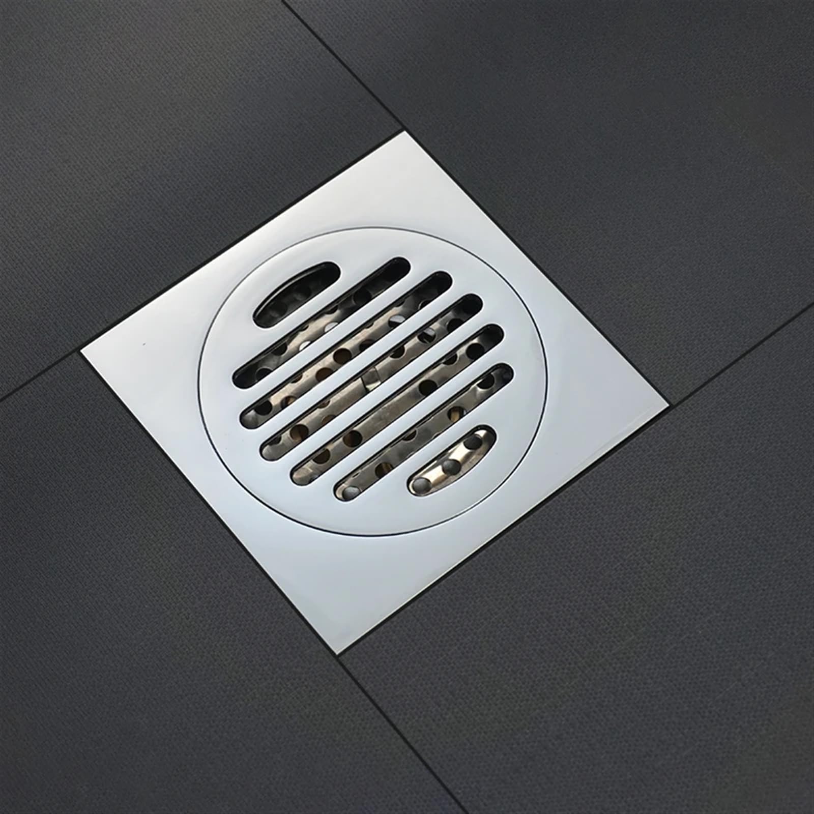 Korek prysznicowy ze stali nierdzewnej 100 x 100 mm - syfon łazienkowy z mosiężnym filtrem do prysznica i kuchni - konstrukcja zapobiegająca zatykaniu - Installati