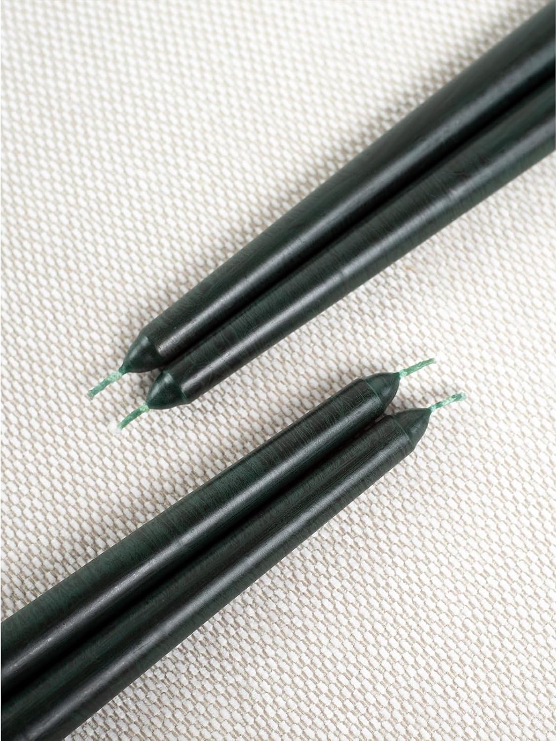 CANDWAX 10 Inch Red and Coal Black Taper Candles Bundle - 12 Red Candlesticks and 12 Coal Black Candle Sticks - Dripless Tapered Candle and Unscented Candlesticks - 24 Candles