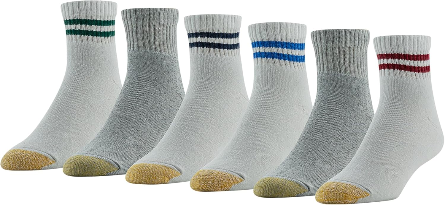 GOLDTOE Men’s 656P Cotton Ankle Athletic Socks, Multipairs GOLDTOE Men’s 656P Cotton Ankle Athletic Socks, Multipairs