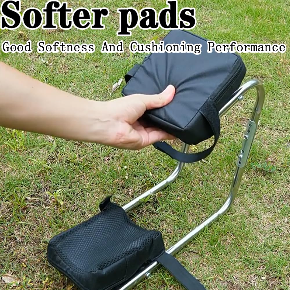 Asiento de rodilla ajustable mejorado para jardinería para jardinería segura, soporte para albañiles, incluye instrucciones en inglés (idioma español no garantizado)
