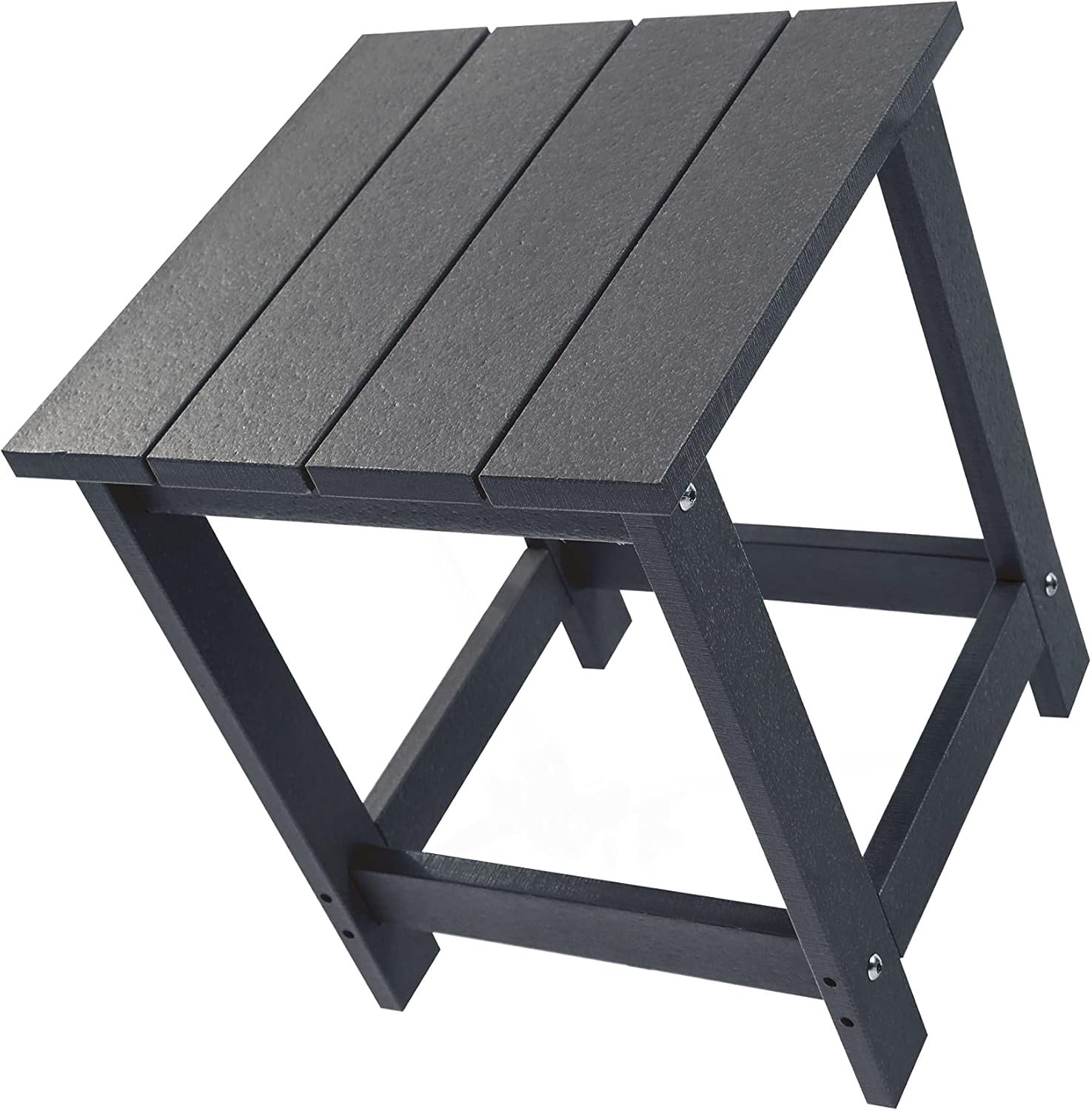 LZRS Adirondack Square Outdoor Side Table, Poly Lumber End Tables for Patio, Backyard,Pool, Indoor Outdoor Companion, Easy Maintenance & Weather Resistant,Grey : Patio, Lawn & Garden