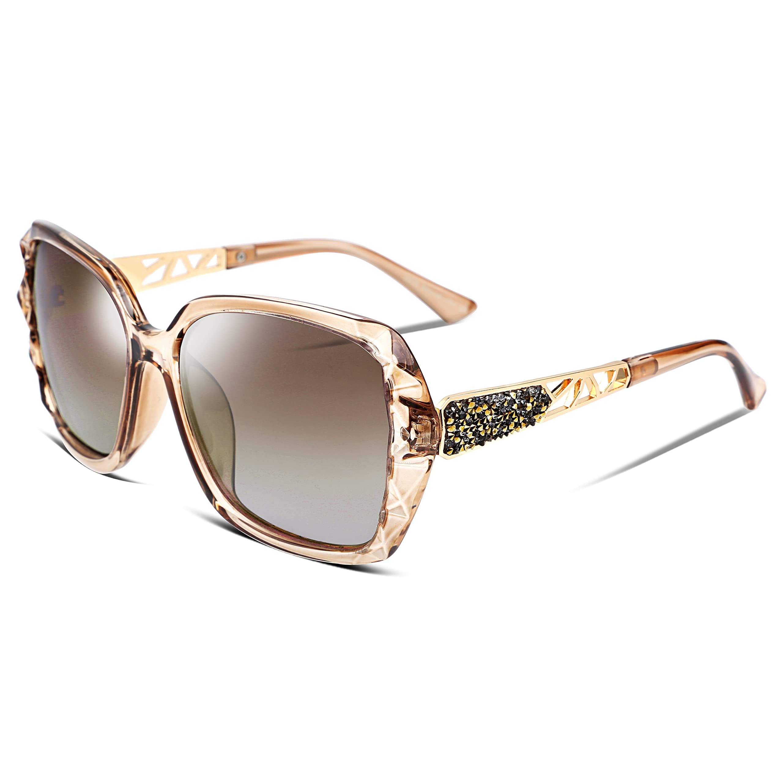 FEISEDY Gafas de Sol Polarizadas Mujer Protección UV400 Moda Clásico Retro Gafas de Sol GrandesTamaño B2289