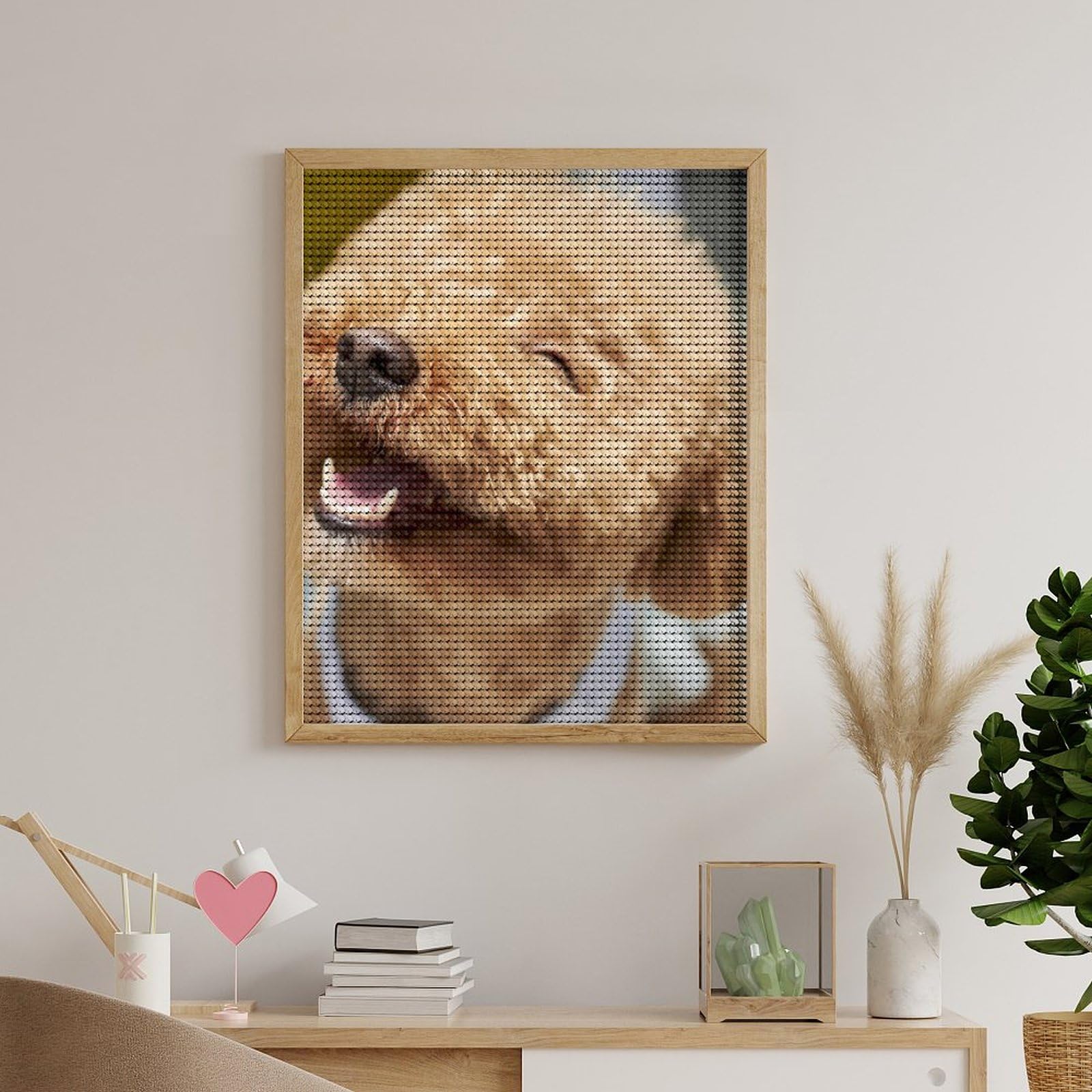 ★専用★パールペインティングホワイトプードル　30x40cm 新作 Amazon | 笑うトイ・プードル ダイヤモンドアートダイヤモンドペイン